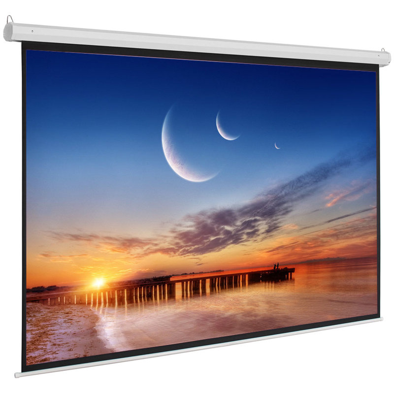Winado White 45.5" x 80" Electric Wall/Ceiling Mounted Projector Screen